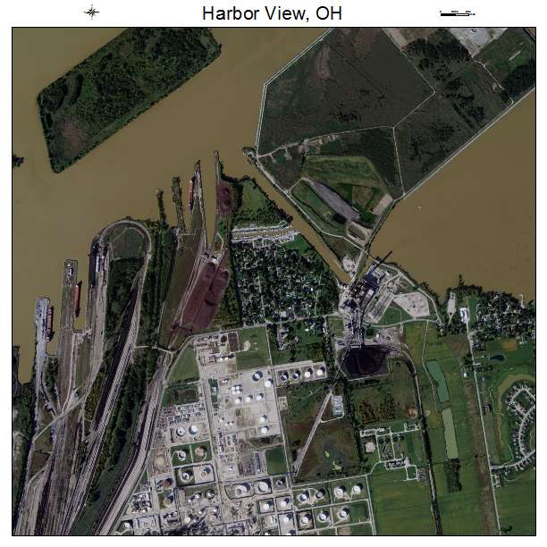 Harbor View, OH air photo map