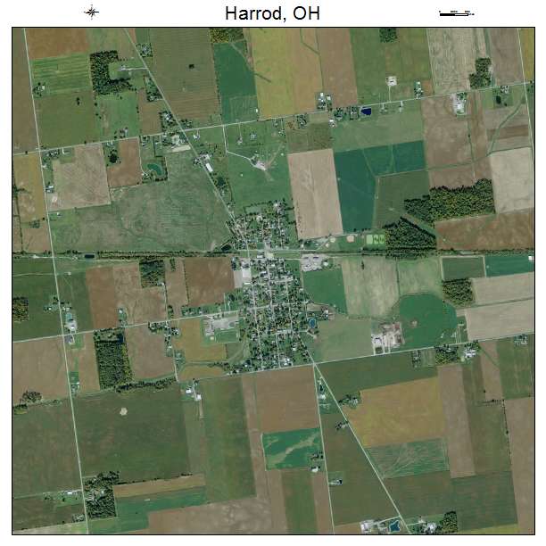 Harrod, OH air photo map