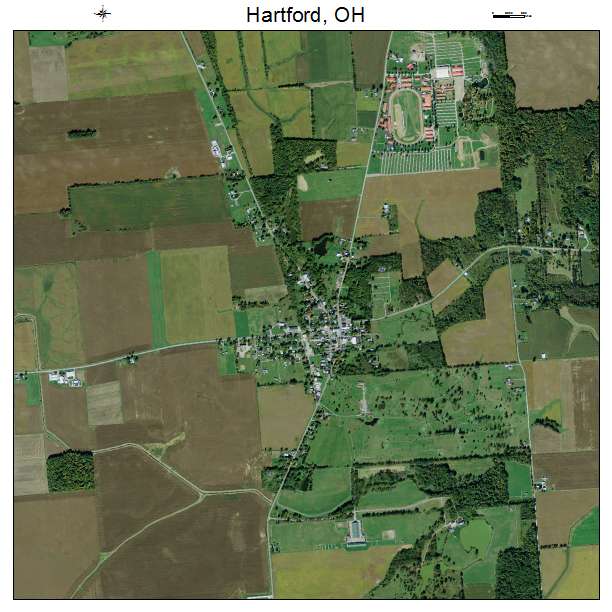 Hartford, OH air photo map
