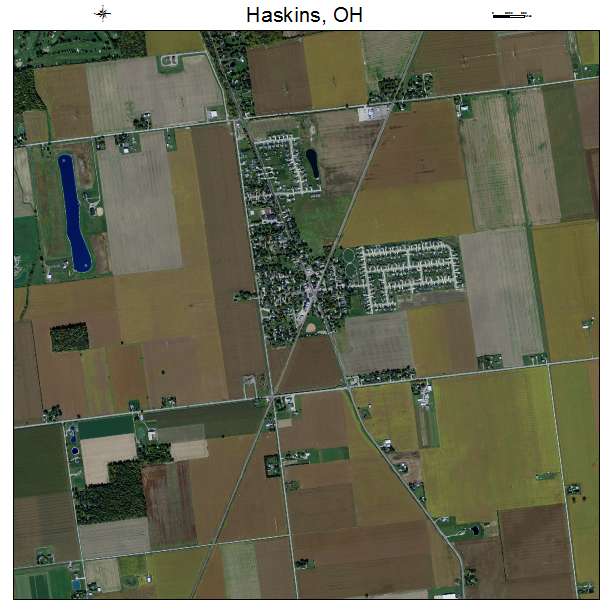 Haskins, OH air photo map