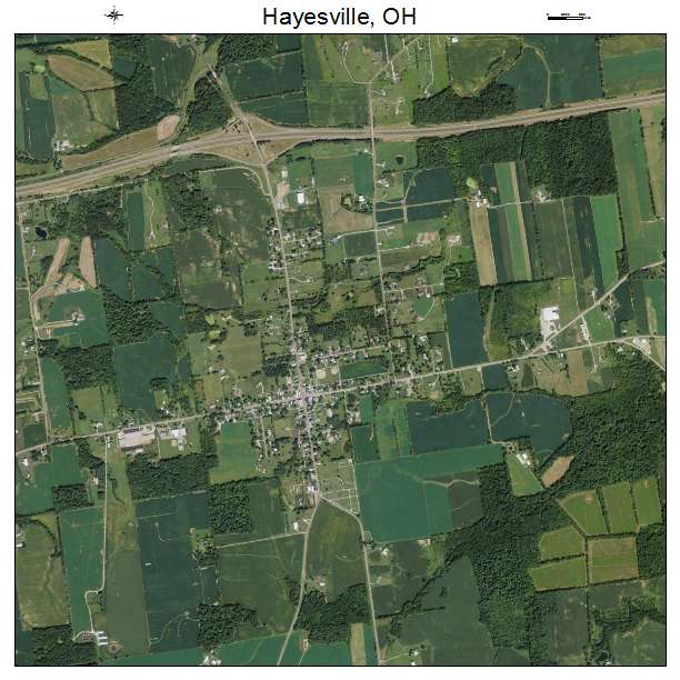 Hayesville, OH air photo map