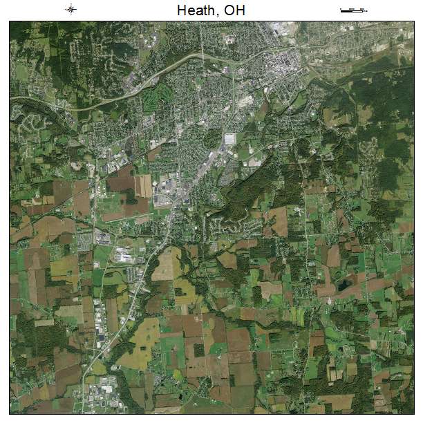 Heath, OH air photo map