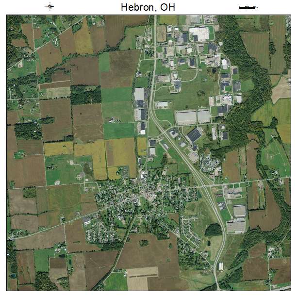 Hebron, OH air photo map