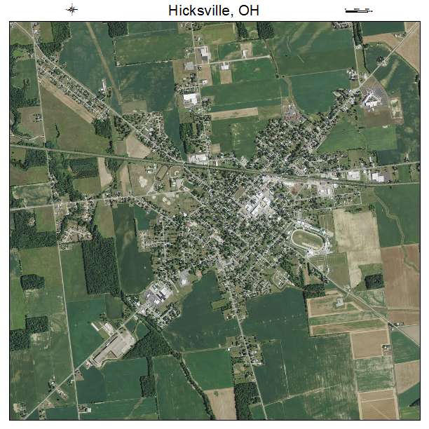 Hicksville, OH air photo map