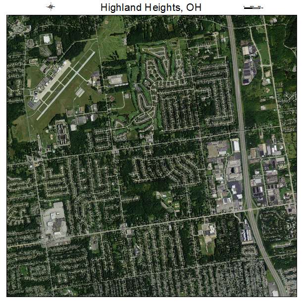 Highland Heights, OH air photo map