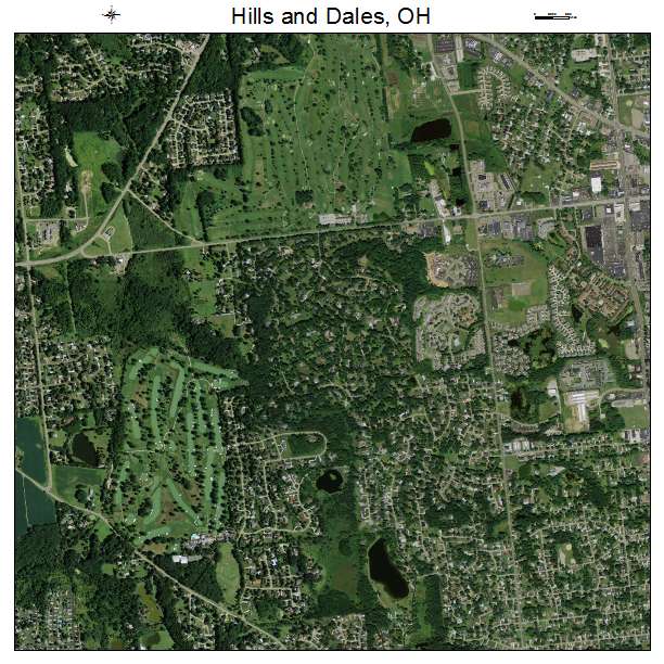 Hills and Dales, OH air photo map