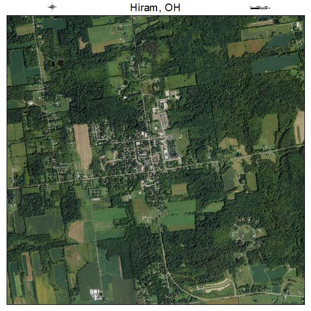 Hiram, OH air photo map
