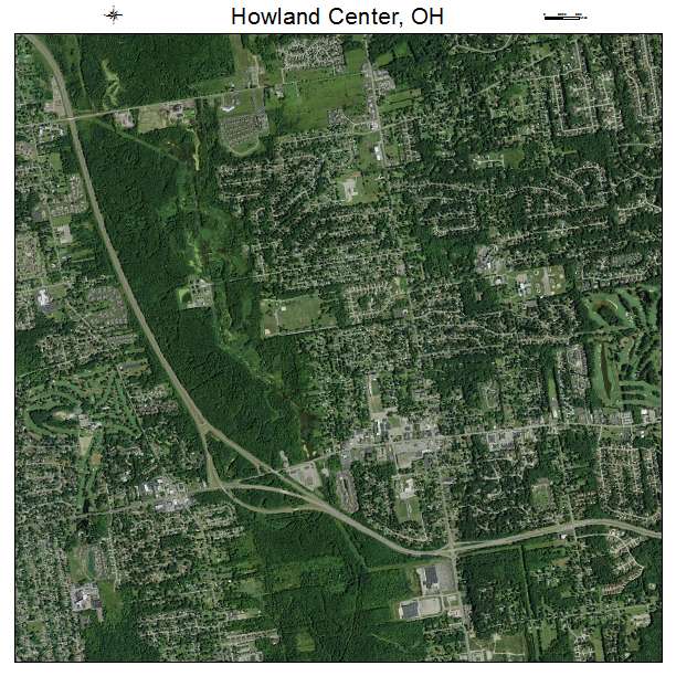 Howland Center, OH air photo map