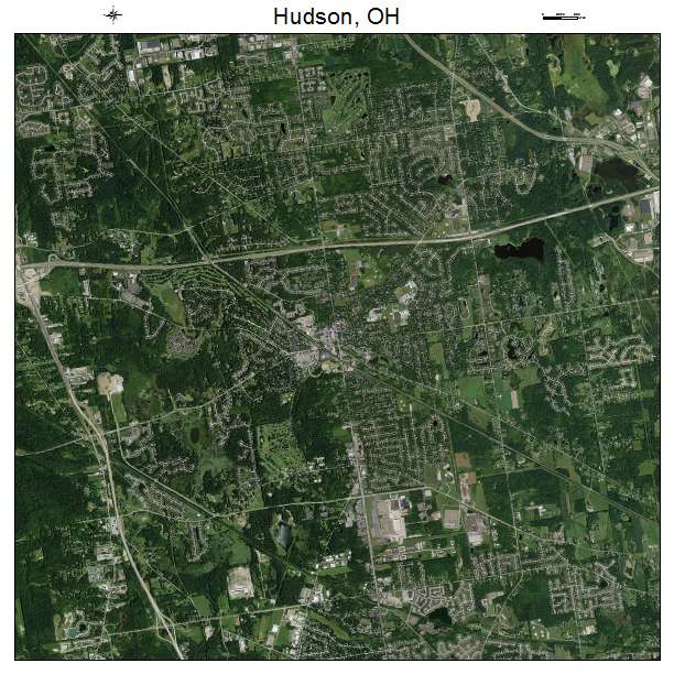 Hudson, OH air photo map