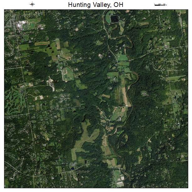 Hunting Valley, OH air photo map