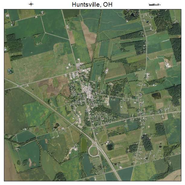 Huntsville, OH air photo map