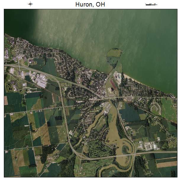 Huron, OH air photo map