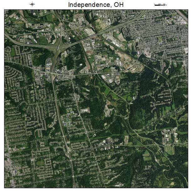 Independence, OH air photo map