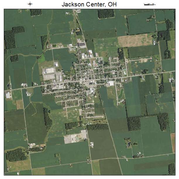 Jackson Center, OH air photo map