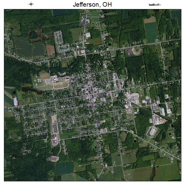 Jefferson, OH air photo map