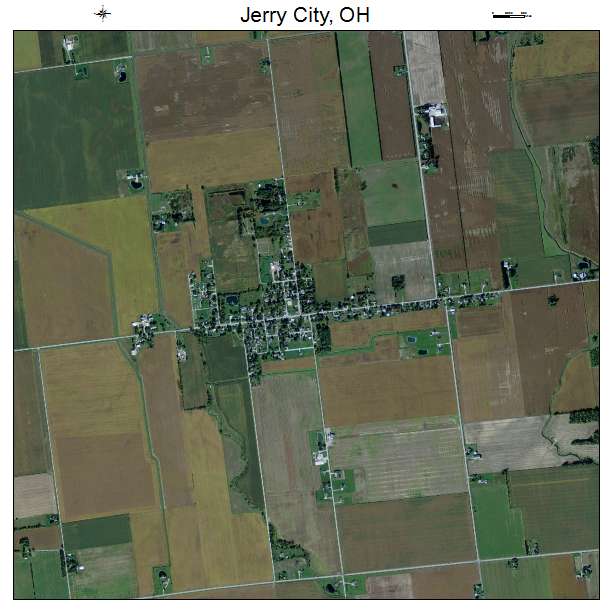 Jerry City, OH air photo map