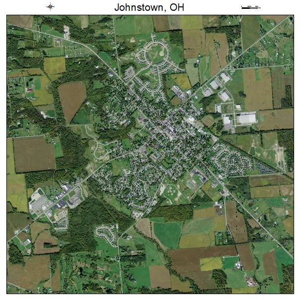 Johnstown, OH air photo map