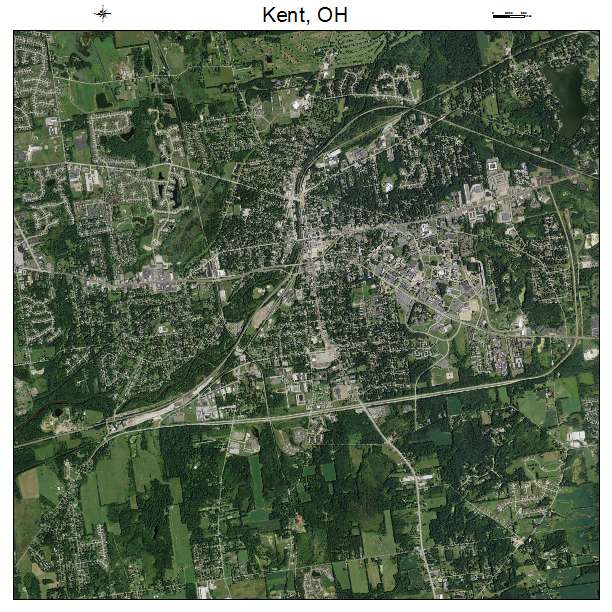 Kent, OH air photo map