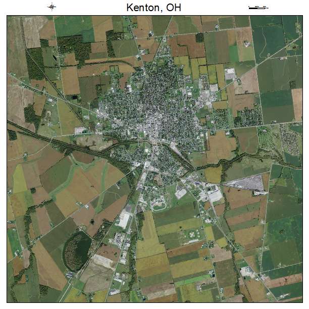 Kenton, OH air photo map