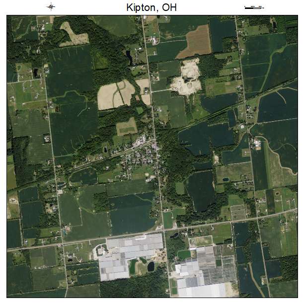 Kipton, OH air photo map
