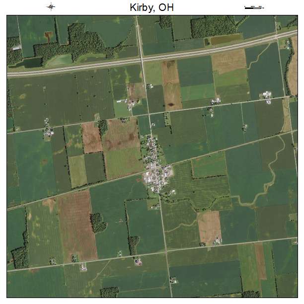 Kirby, OH air photo map