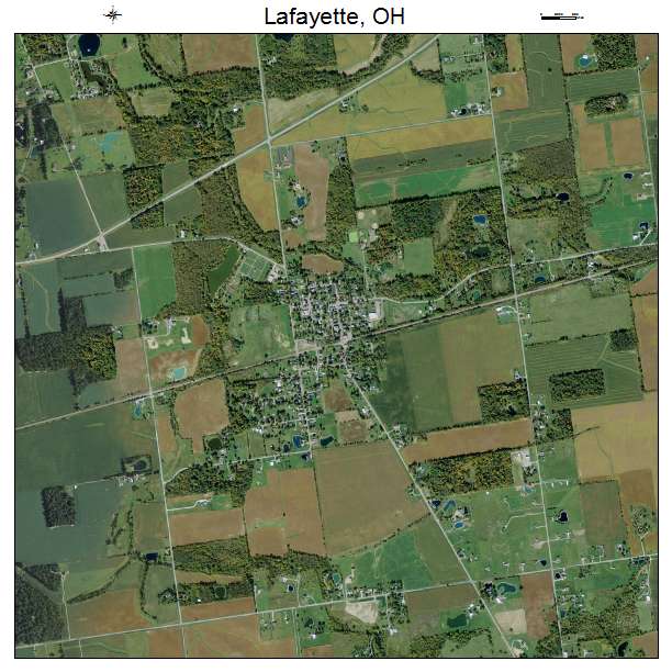 Lafayette, OH air photo map