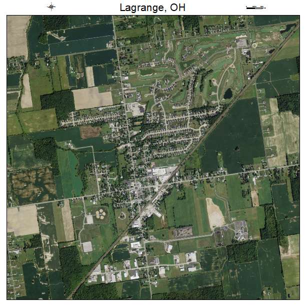 Lagrange, OH air photo map