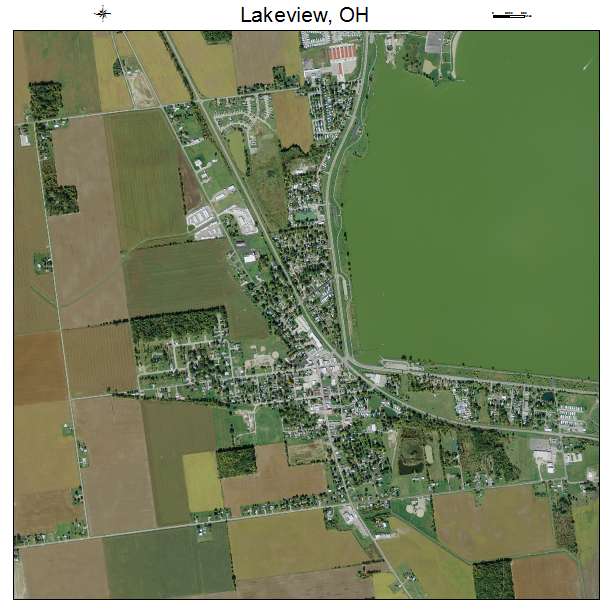 Lakeview, OH air photo map