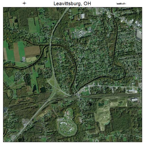 Leavittsburg, OH air photo map