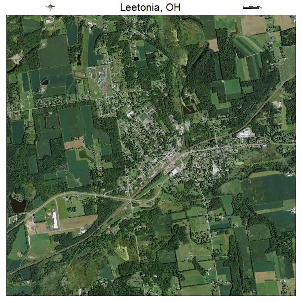 Leetonia, OH air photo map