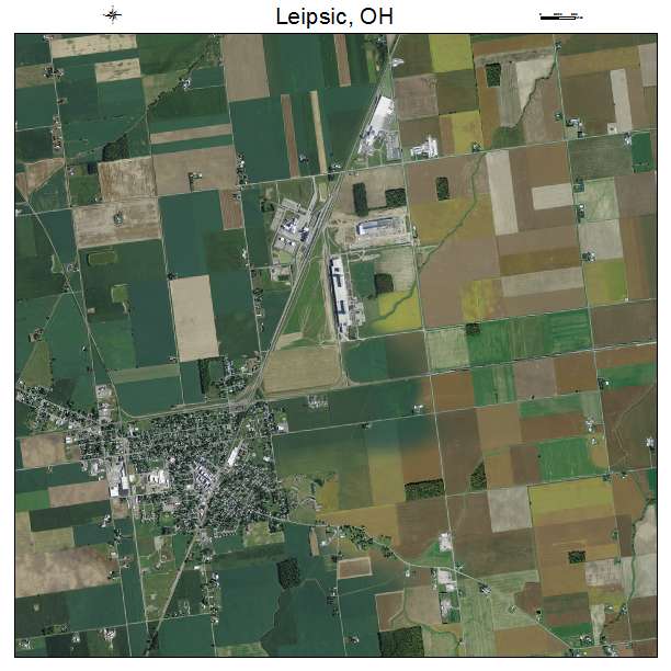 Leipsic, OH air photo map