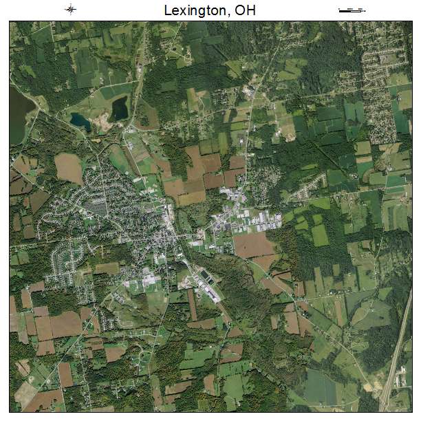 Lexington, OH air photo map