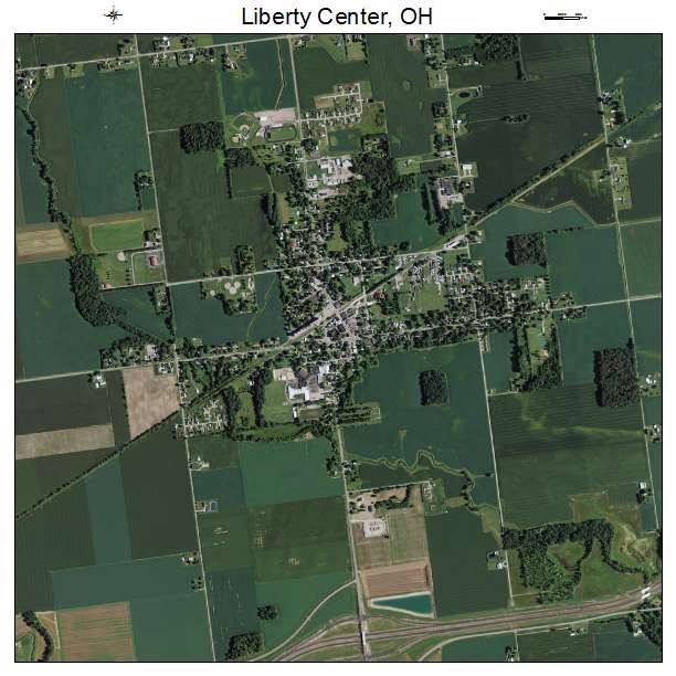 Liberty Center, OH air photo map