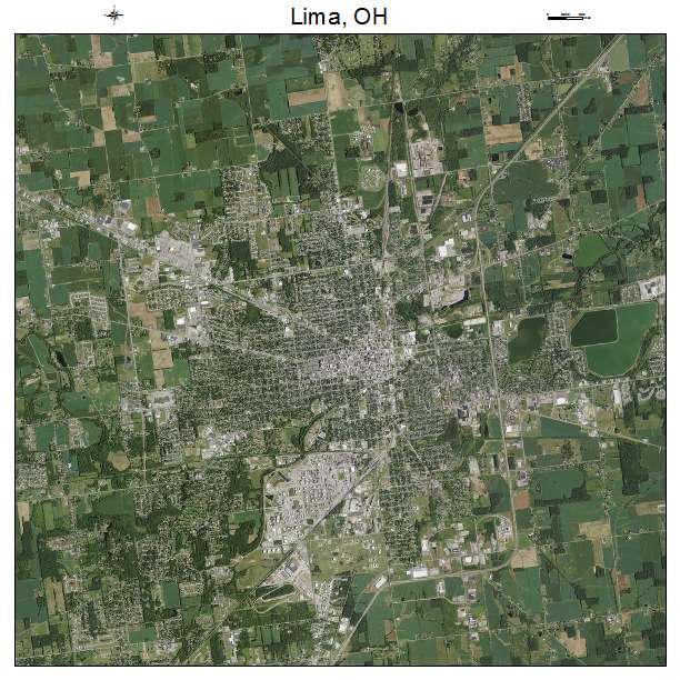 Lima, OH air photo map