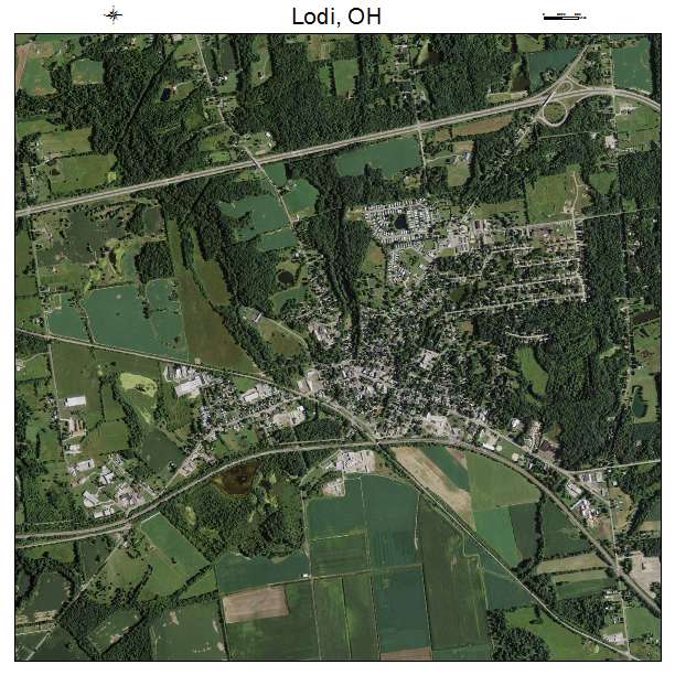 Lodi, OH air photo map