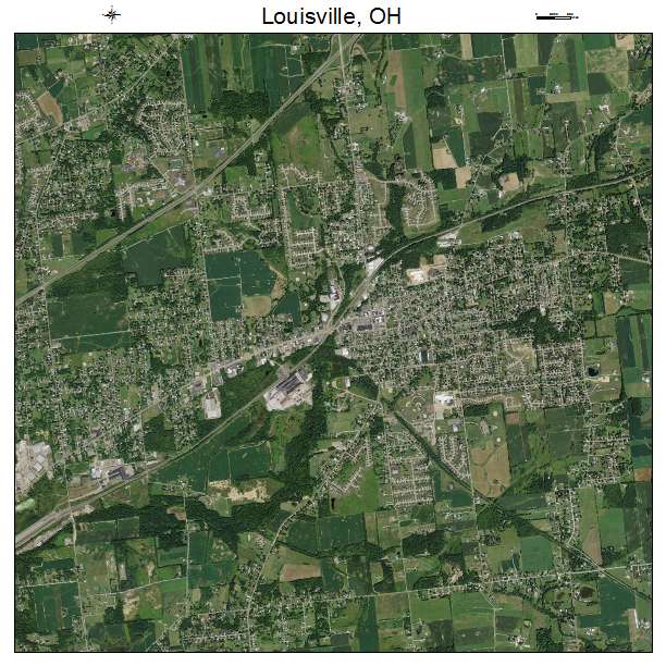 Louisville, OH air photo map