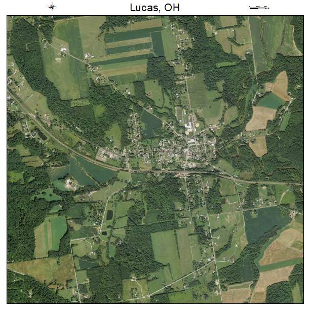 Lucas, OH air photo map