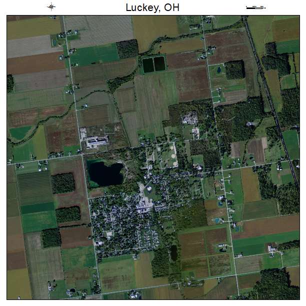 Luckey, OH air photo map