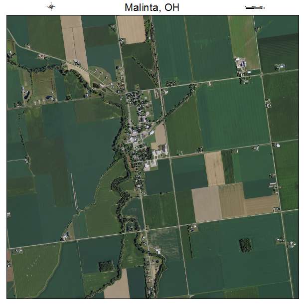 Malinta, OH air photo map