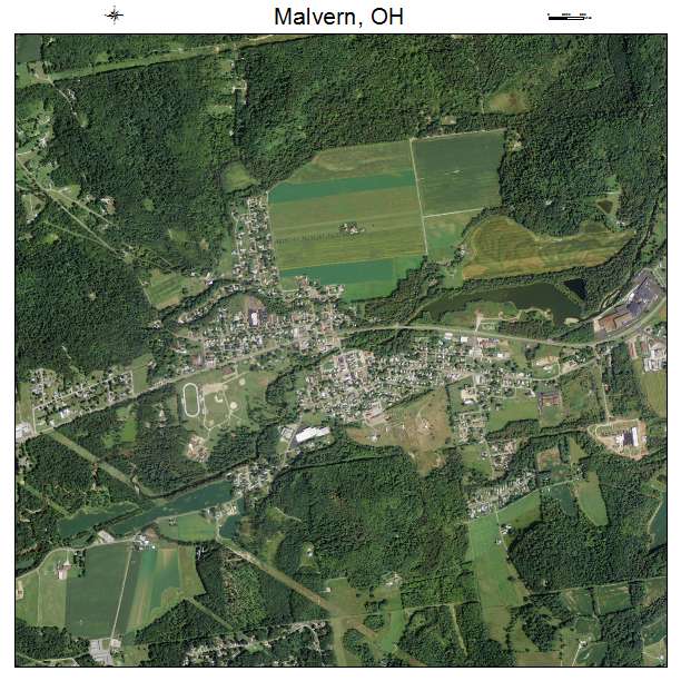 Malvern, OH air photo map