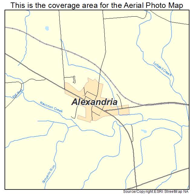 Alexandria, OH location map 
