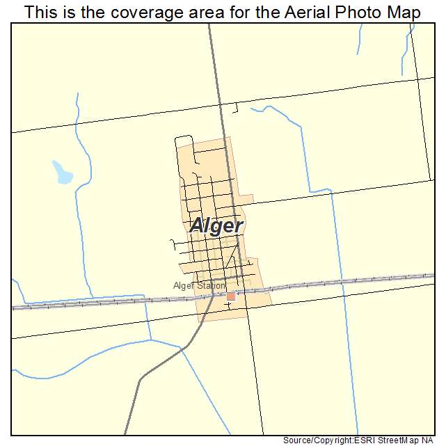 Alger, OH location map 