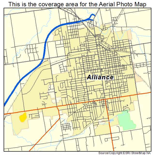 Alliance, OH location map 