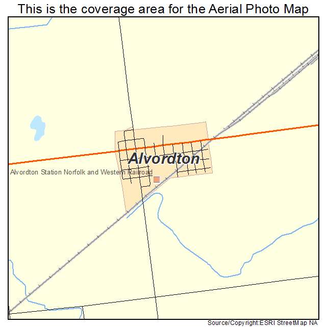 Alvordton, OH location map 