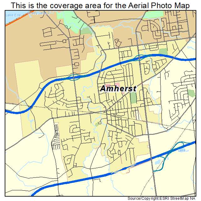 Amherst, OH location map 