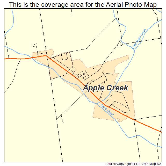 Apple Creek, OH location map 