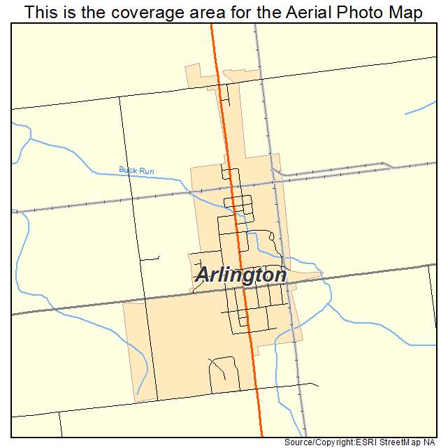 Arlington, OH location map 