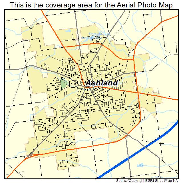 Ashland, OH location map 