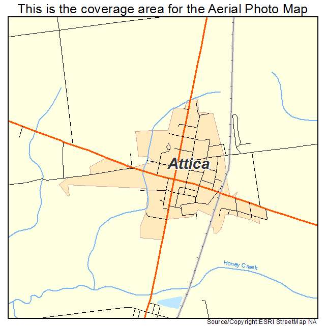 Attica, OH location map 