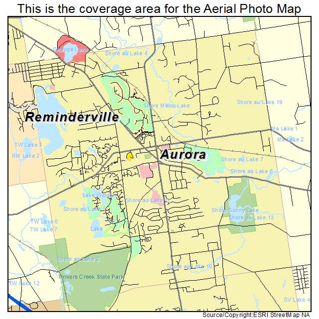 Aurora, OH location map 